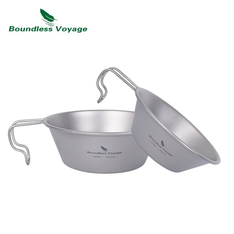 Outdoor Camping Picnic Portable  Bowl with Folding Handle Tableware 300ml 450ml