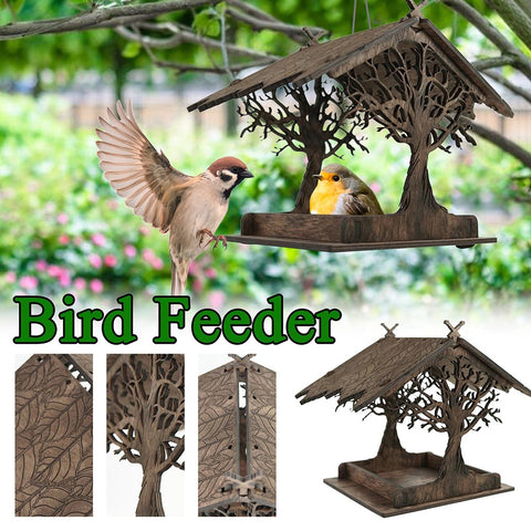 Wooden Birdhouse Garden Bird Feeder Garden Outdoor Decor