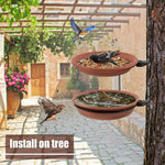2pcs Hummingbird Drinker Feeding Tray Outdoor Large Capacity Bird Feeder Garden Accessories With Sturdy Brackets Screws