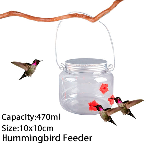 Hummingbird Feeder Transparent Mason Jar